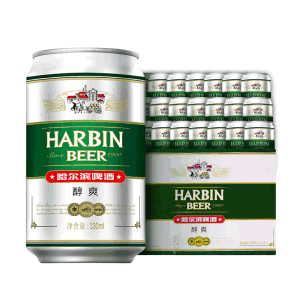 HarbinBeer/哈尔滨哈啤醇爽9度330ml*24听礼盒装冰爽新鲜听装啤酒-易购网-www.edbuy.cn